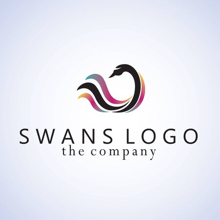 Swans ideas design vector illustration on backgroundのイラスト素材