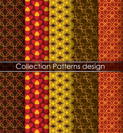 Pattern Color graphic collection on white Backgroundのイラスト素材