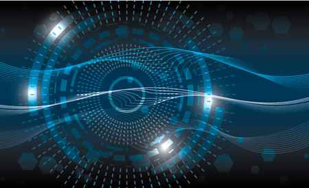 Futuristic Circle abstract digital technology  illustrationのイラスト素材