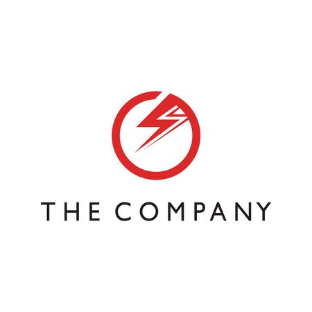 Lightning Logo Template vector illustration on backgroundのイラスト素材
