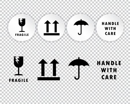 Cargo label icon setのイラスト素材