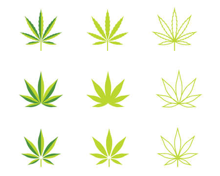 Marijuana leaves  icons. Vector illustrationのイラスト素材