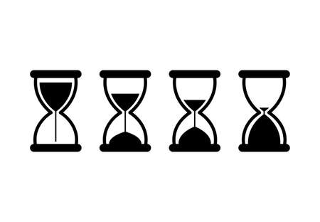 Set hourglass icon  vector illustration on background