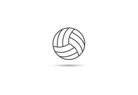 Volleyball  thin line icon vector illustration on backgroundのイラスト素材