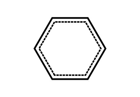 Hexagon icon vector illustration on white backgroundのイラスト素材