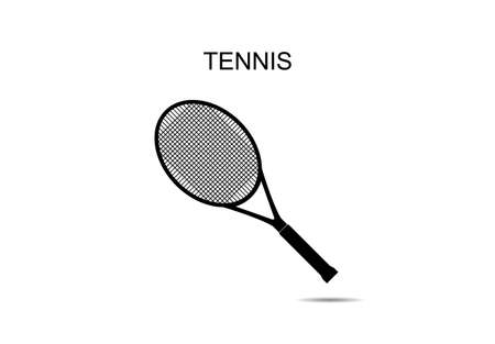 Tennis icon vector illustration on backgroundのイラスト素材
