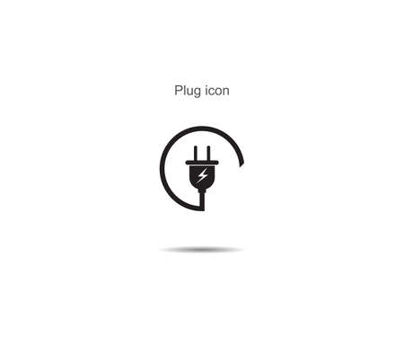 Plug  icon vector illustration on background
