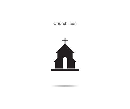 Church icon vector illustration on backgroundのイラスト素材