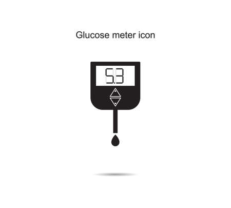 Glucose meter icon design vector illustration graphic on backgroundのイラスト素材