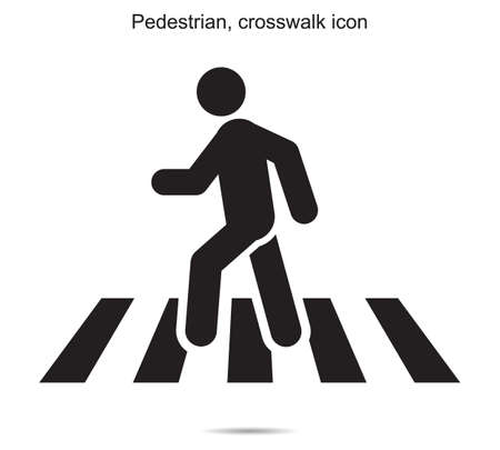 Pedestrian, crosswalk icon ideas design vector illustration graphic on backgroundのイラスト素材
