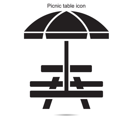 Picnic table icon  ideas design vector illustration graphic on backgroundのイラスト素材