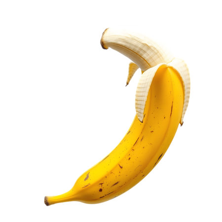 Banana isolated on white backgroundの素材