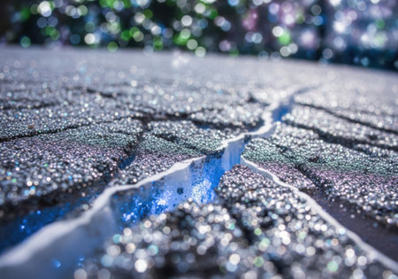 Close-up view of sparkling glitterの素材