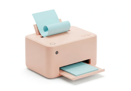 Compact light pink portable printerの素材