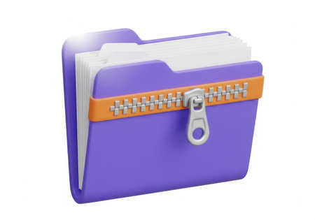 Secure digital folder with zipperの素材