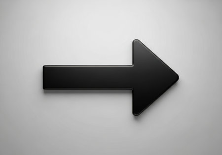 Black arrow pointing rightの素材