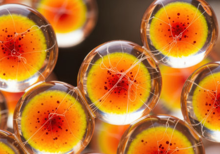 Vibrant orange cocktails in glassesの素材