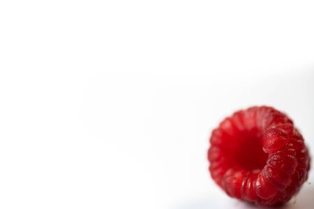 Fresh raspberries on a white background.Fresh raspberries on a white backgroundの写真素材