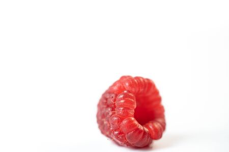 Fresh raspberries on a white background.Fresh raspberries on a white backgroundの写真素材