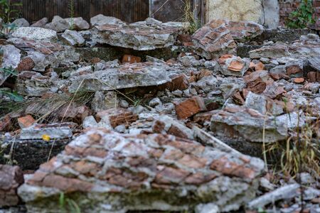 Destruction of the building fencing.Destruction of the building fencingの写真素材