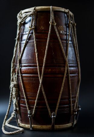 Hand drum on a black background.Hand drum on a black backgroundの写真素材