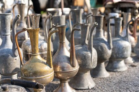 Antique Copper Kumgans for Sale.Antique Copper Kumgans for Saleの写真素材