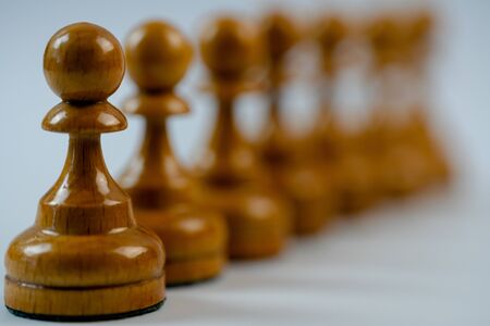 Chess pieces, pawns macro photography.Chess pieces, pawns macro photography