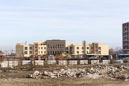 Construction of a multi-storey residential buildingの写真素材
