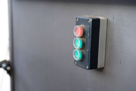 Elevator control panel for disabled people outside the building