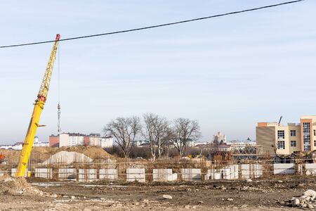 Construction of a multi-storey residential buildingの写真素材