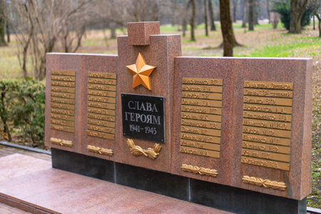 Monument in memory of those killed in the warのeditorial素材
