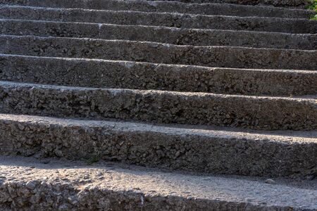 Stairs of stones and clay leading upの写真素材