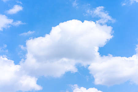 White clouds in the blue skyの写真素材
