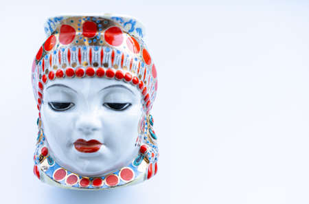 Clay vase on a white backgroundの写真素材