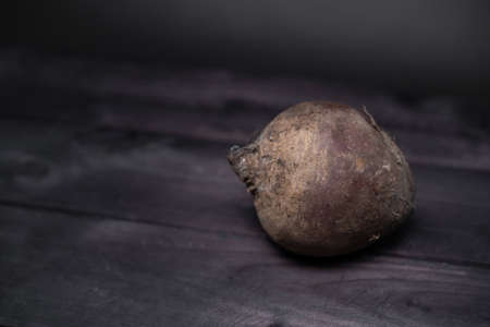 Beetroot lies on a wooden backgroundの写真素材