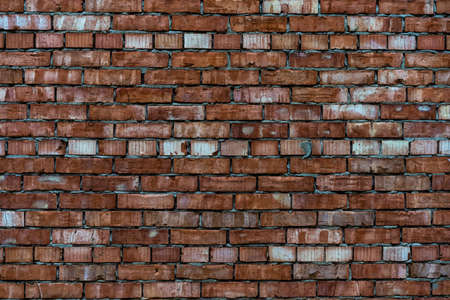 Red brick wall as background and texture