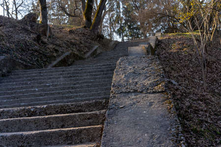 Stairs of stones and clay leading up