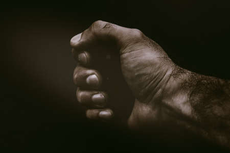 Hand exercises with an expanderの写真素材