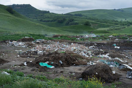 Pollution of nature with garbage