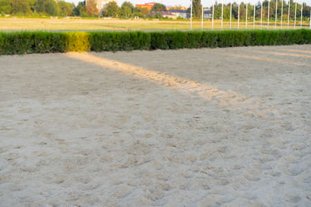 Sand for horses at the ipodromeの写真素材