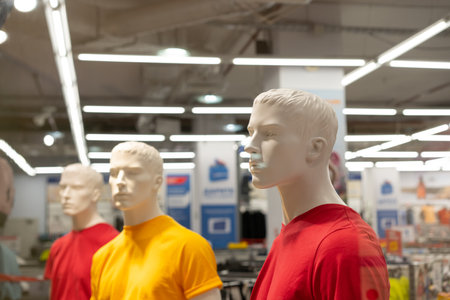 Mannequins installed in the storeの写真素材