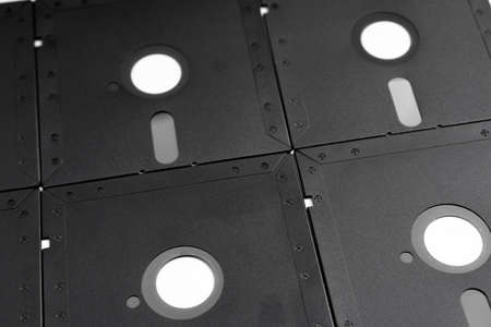 Floppy disks as background or textureの写真素材