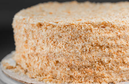 Delicious fresh cake close upの写真素材