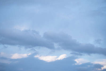 The sky is covered with cloudsの写真素材