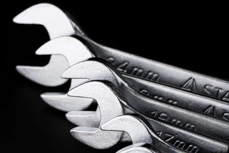 A set of wrenches of different diametersの写真素材