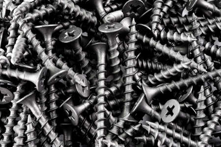 Sharp screws as background or textureの写真素材