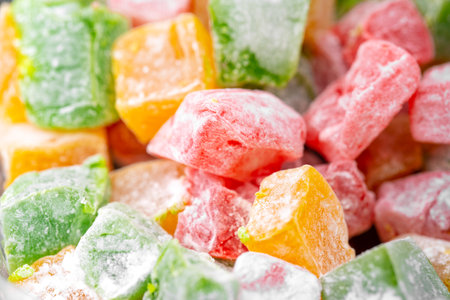 Arabian sweets of different colorsの写真素材