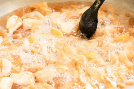 Apple jam as background or textureの写真素材
