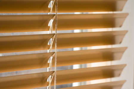 Blinds installed on the windowの写真素材
