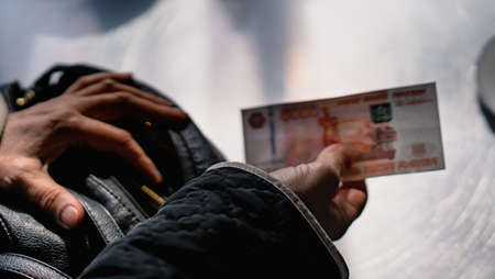 Cash payment in the storeの写真素材